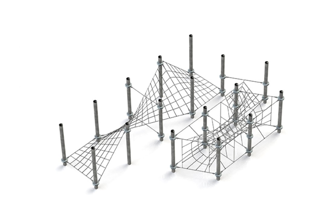 Commercial Playground Equipment KBT Armed Rope Structure Climbing Net MAYA